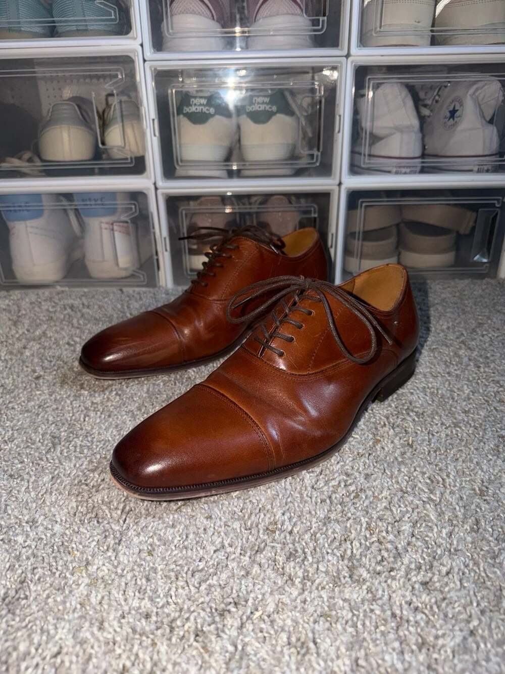 Florsheim Corbetta Cap Toe Oxford Size 9 Brown Leather Dress Shoes
